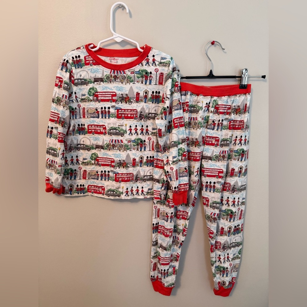 Cath Kidston London-Themed Pajamas Set - Red and White